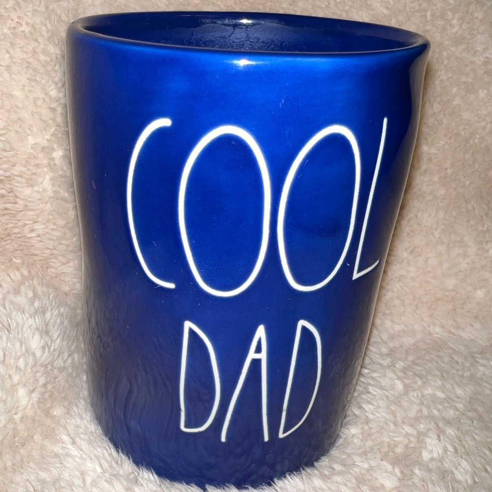 🔥NWT Rae Dunn COOL DAD Large Blue Ceramic Candle 11.4 oz - Picture 3 of 5